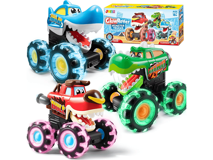 JOYIN Paquete de 3 Camiones Monstruos De Juguete - 1