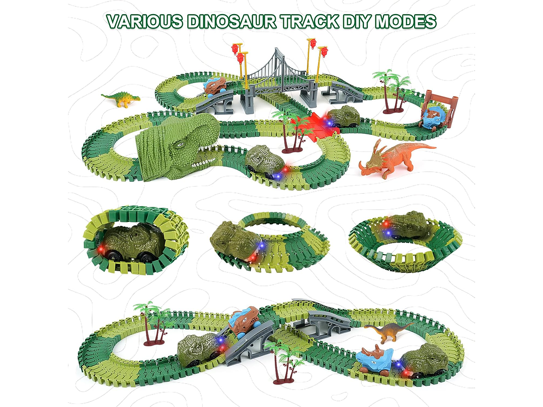  ToyFuntasy Juguetes De Pista De Dinosaurios Para Niños 3