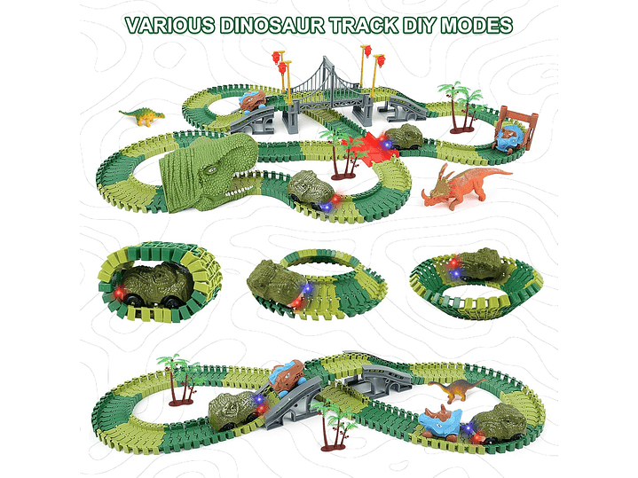  ToyFuntasy Juguetes De Pista De Dinosaurios Para Niños 3