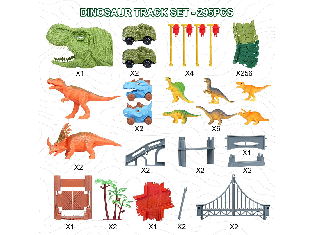  ToyFuntasy Juguetes De Pista De Dinosaurios Para Niños 4