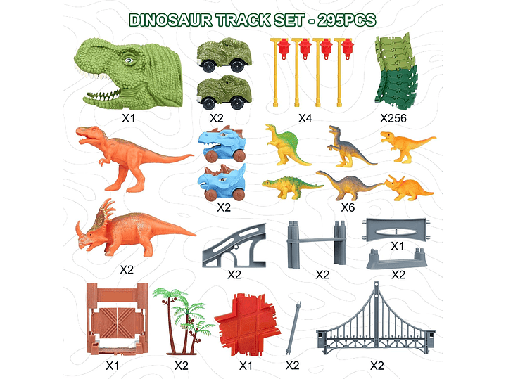  ToyFuntasy Juguetes De Pista De Dinosaurios Para Niños 4
