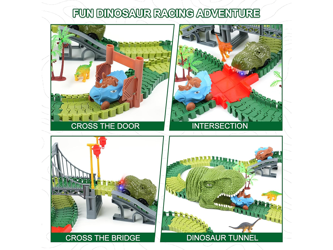  ToyFuntasy Juguetes De Pista De Dinosaurios Para Niños 5
