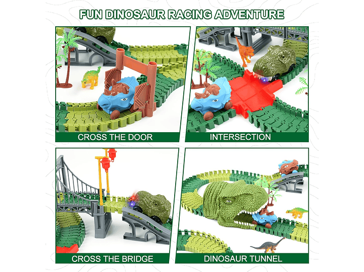  ToyFuntasy Juguetes De Pista De Dinosaurios Para Niños 5