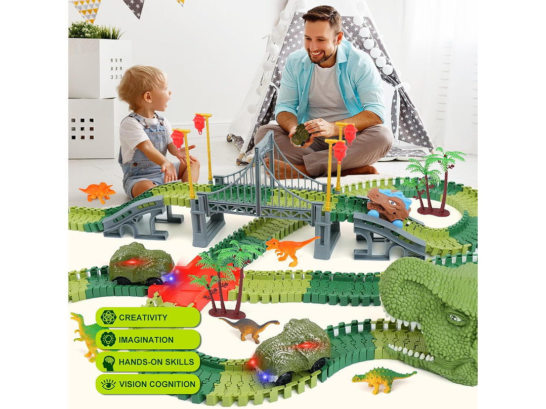  ToyFuntasy Juguetes De Pista De Dinosaurios Para Niños 2