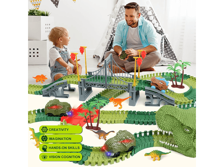  ToyFuntasy Juguetes De Pista De Dinosaurios Para Niños 2