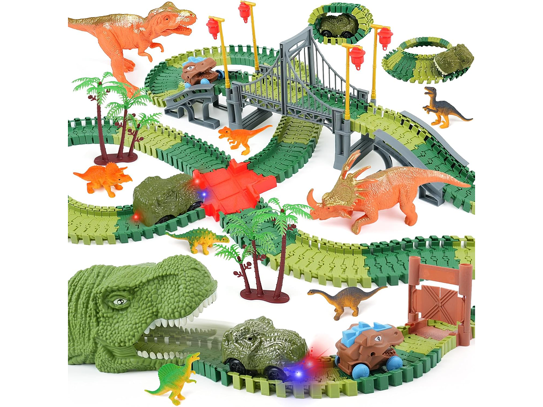 ToyFuntasy Juguetes De Pista De Dinosaurios Para Niños 7