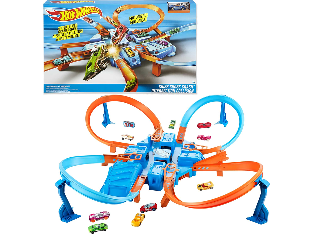 Hot Wheels Juego De Pista Con Coche De Juguete A Escala 1