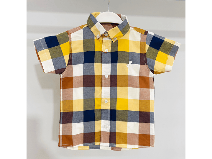 Camisa P&Punto Cuadro Amarillo 1