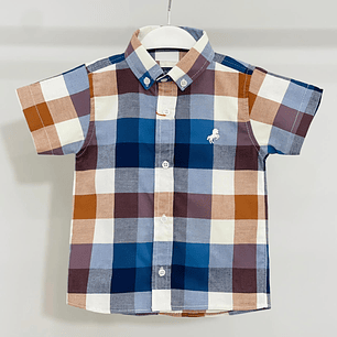 Camisa P&Punto Cuadro Café 