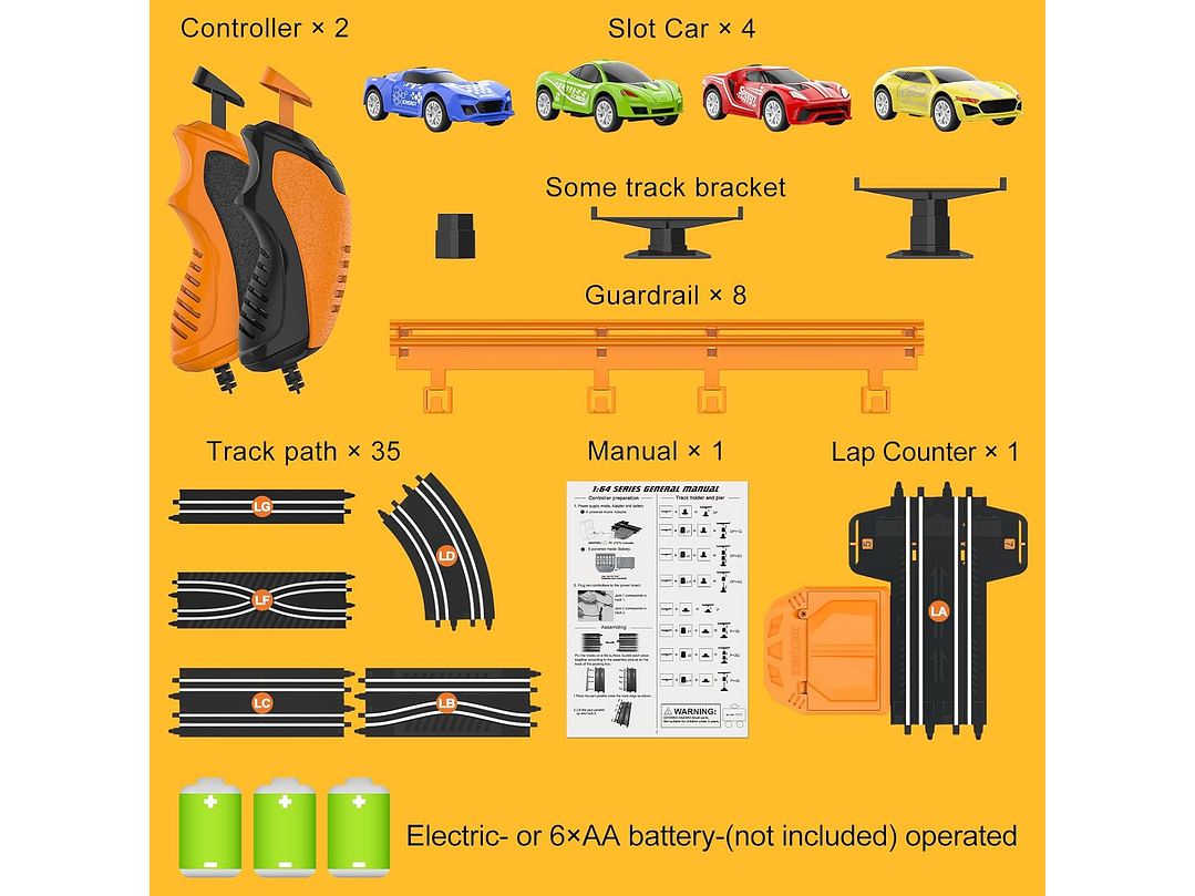 Slot-Car - Juego De Pistas De Carreras Para Niños Y Niños, 2