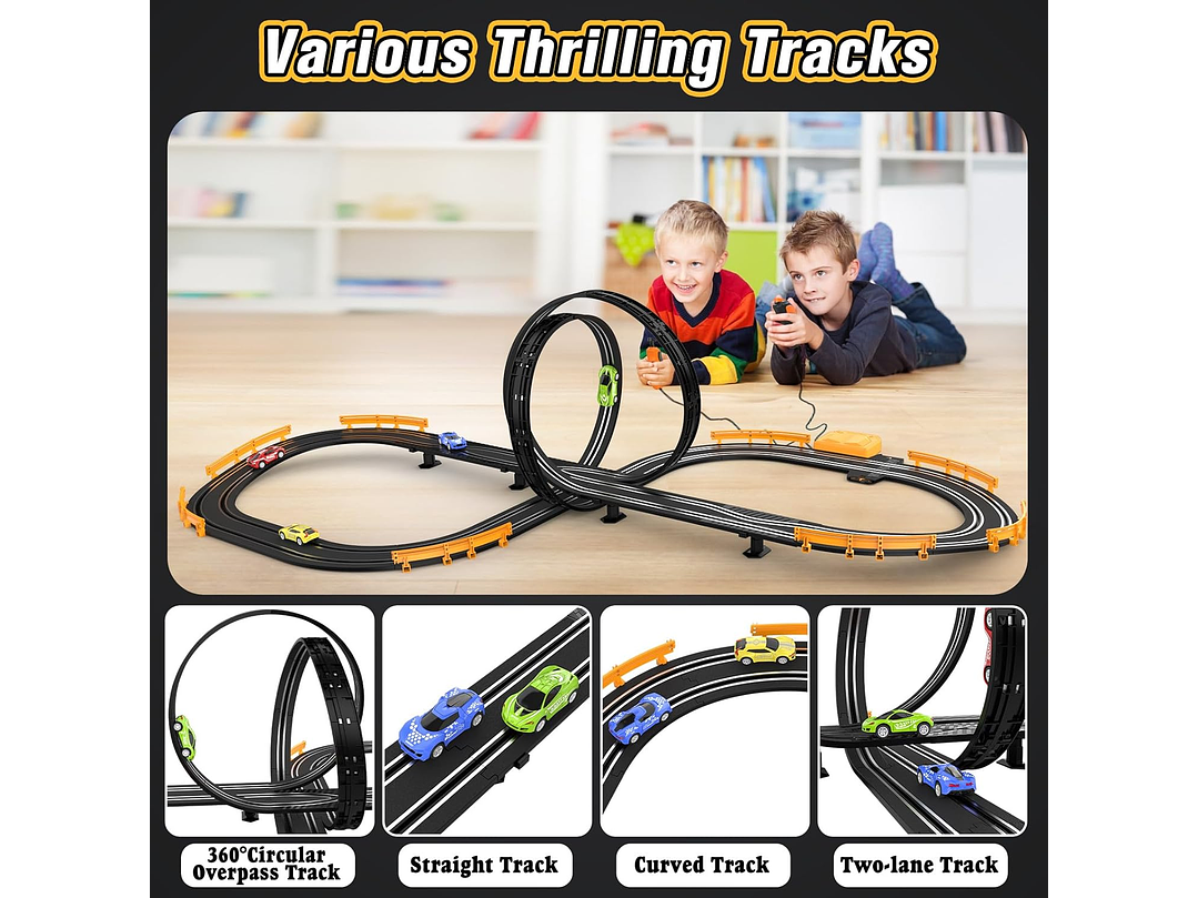 Slot-Car - Juego De Pistas De Carreras Para Niños Y Niños, 4