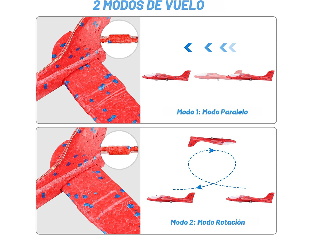 Paquete De 3 Juguetes Lanzadores De Aviones LED 3