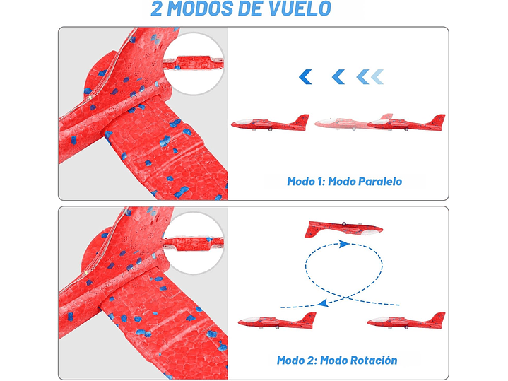 Paquete De 3 Juguetes Lanzadores De Aviones LED 3