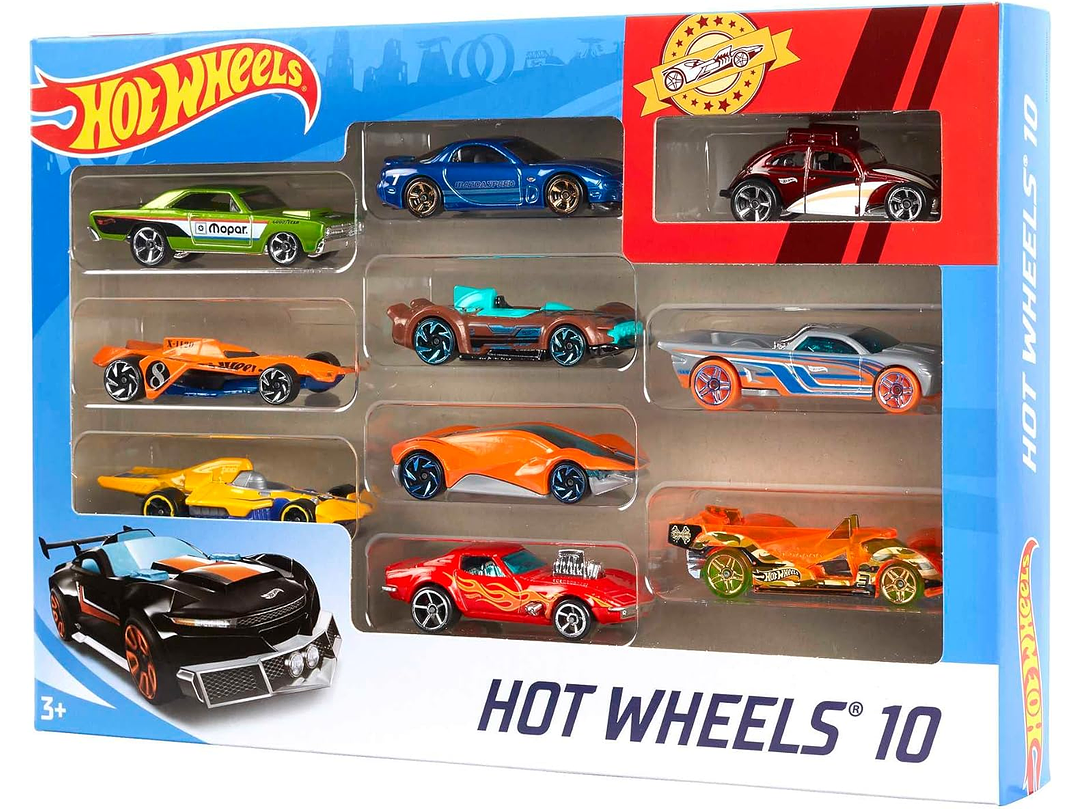 Hot Wheels Paquete de 10 Automóviles (los estilos pueden variar) 1