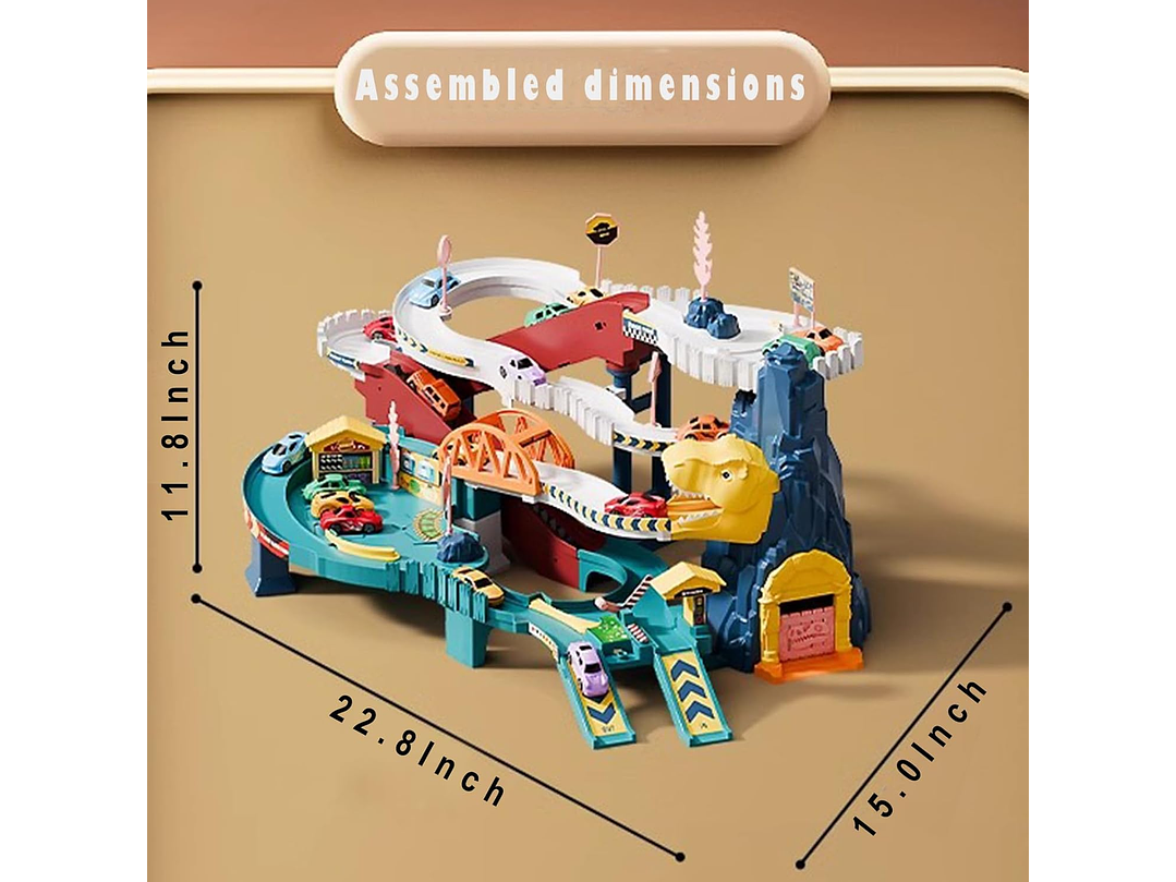  Rampa De Juguete para Automóvil, Pista De Dinosaurios 3