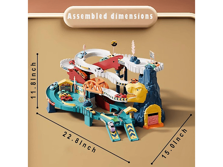  Rampa De Juguete para Automóvil, Pista De Dinosaurios 3