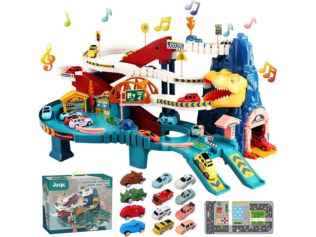  Rampa De Juguete para Automóvil, Pista De Dinosaurios 1