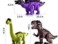 TEMI Paquete de 3 juguetes eléctricos de dinosaurio - Miniatura 2