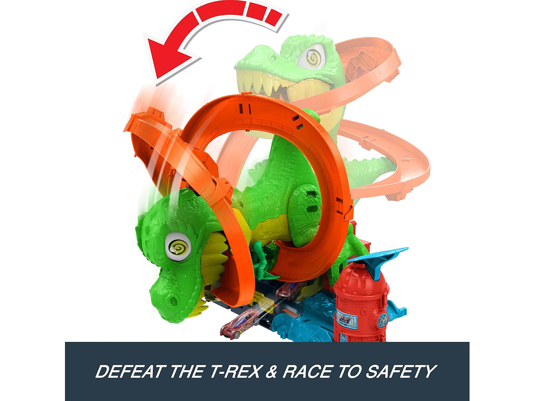 Hot Wheels Juego de pistas de autos de juguete, juego City 3