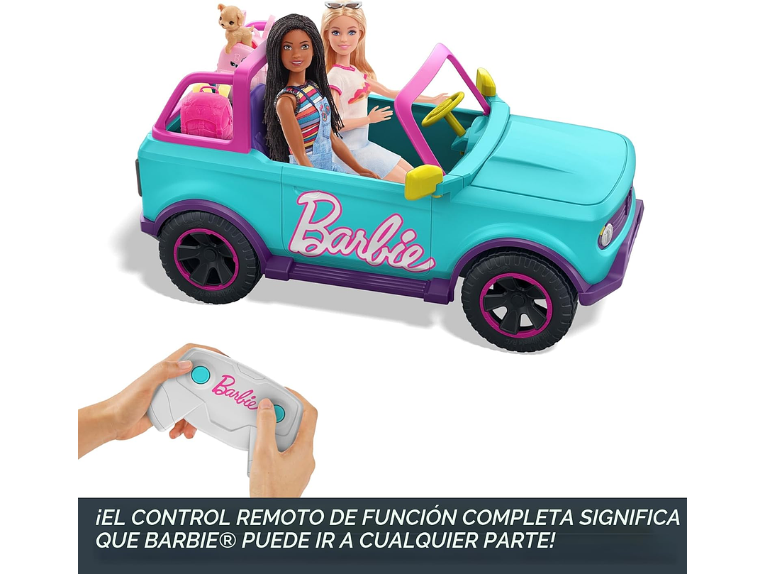  Barbie Hot Wheels RC SUV, vehículo Rosa con control 1