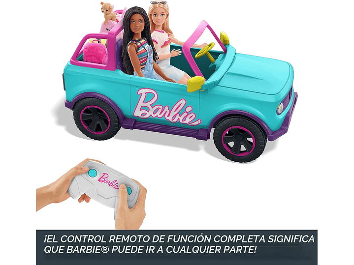  Barbie Hot Wheels RC SUV, vehículo Rosa con control 1
