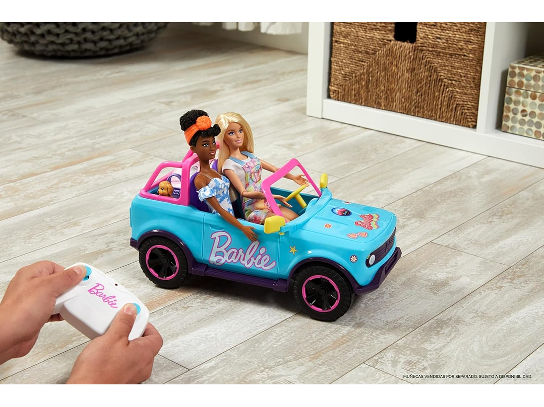  Barbie Hot Wheels RC SUV, vehículo Rosa con control 4