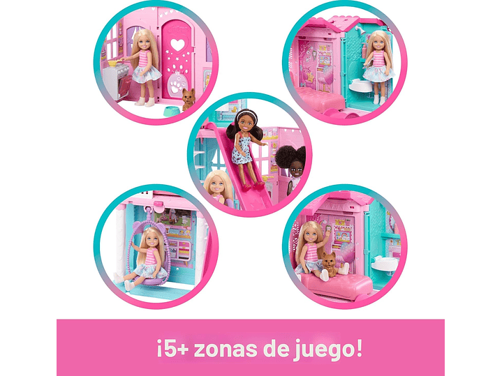  Barbie Chelsea - Casa de muñecas de juguete con más 6