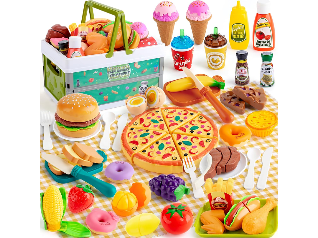  78 Piezas De Comida De Juego De Simulación Para La Cocina 1