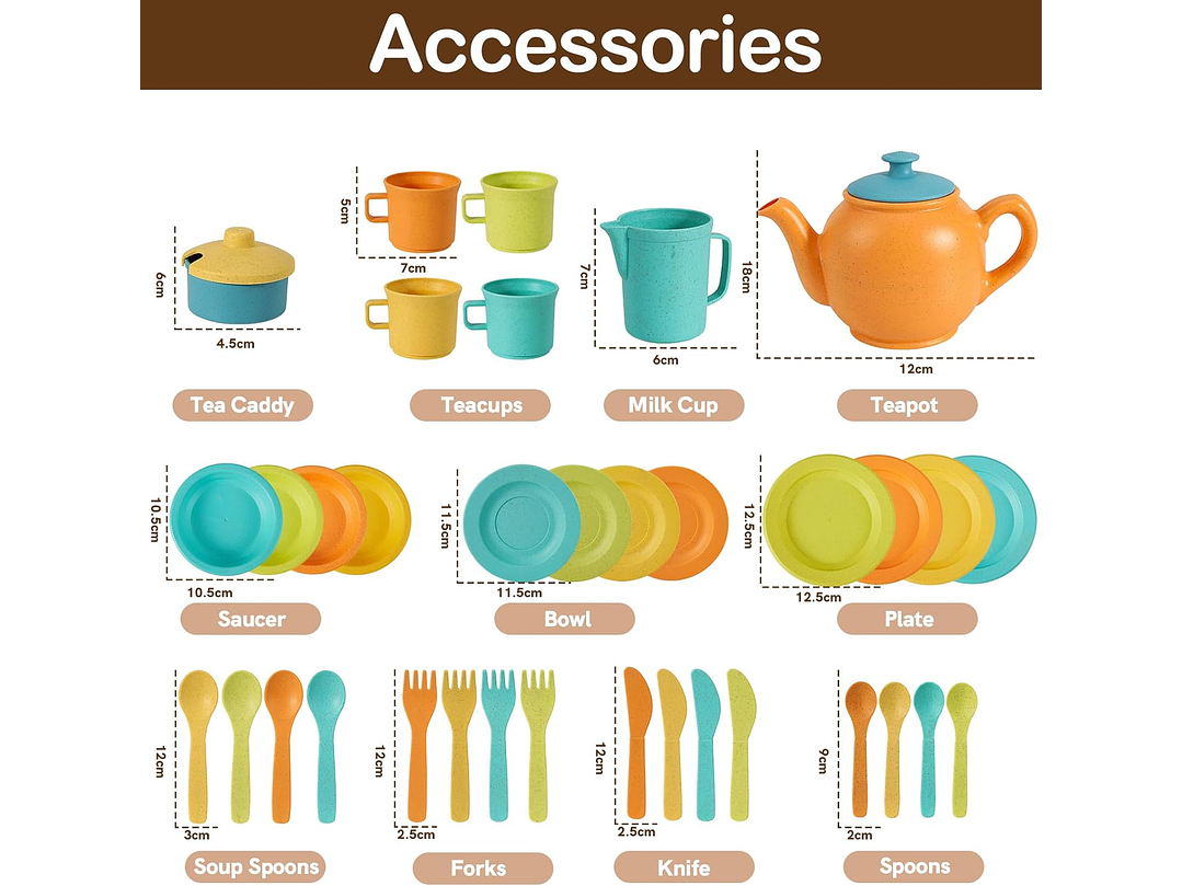 Buyger Accesorios De Cocina Y Juego De Té Para Niños 3