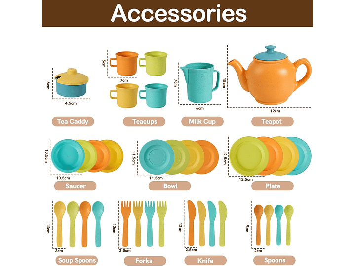 Buyger Accesorios De Cocina Y Juego De Té Para Niños 3