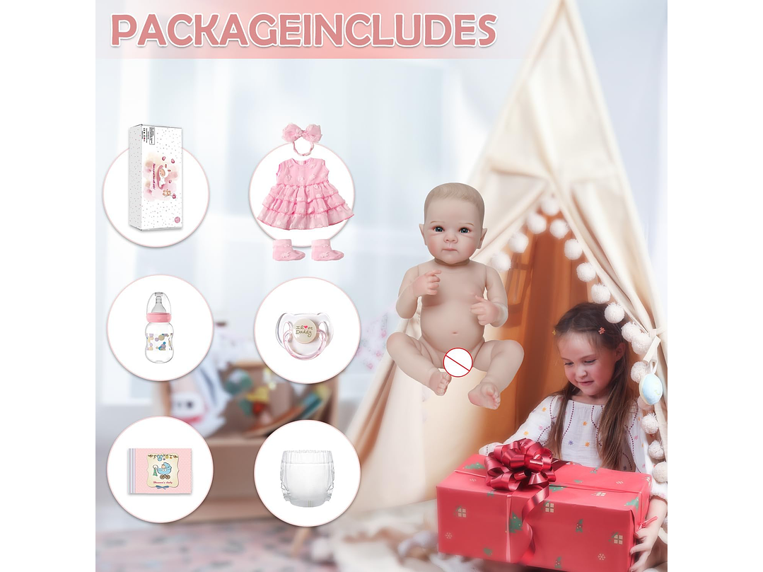 KSBD Muñecas de bebé Reborn realistas, de 20 6