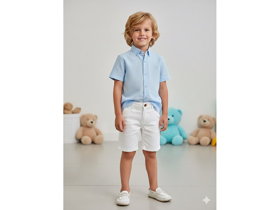 Camsa Lino Celeste 1