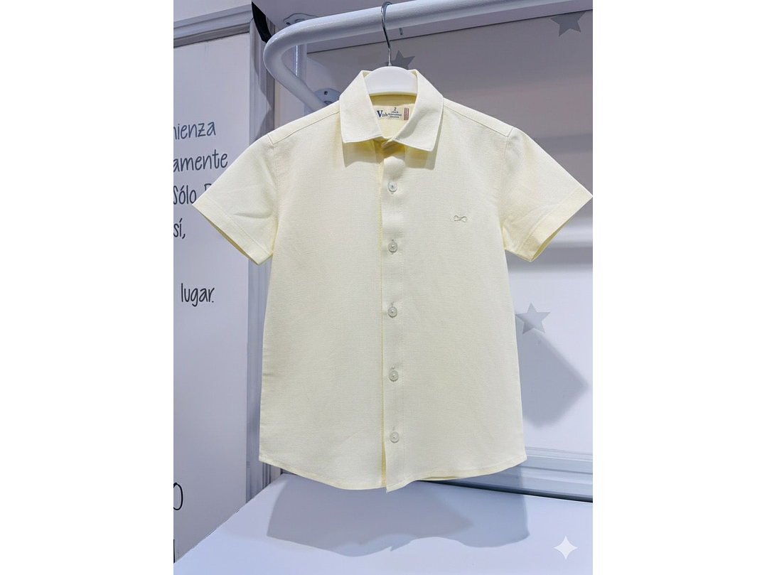 Camisa Lino Amarilla 1