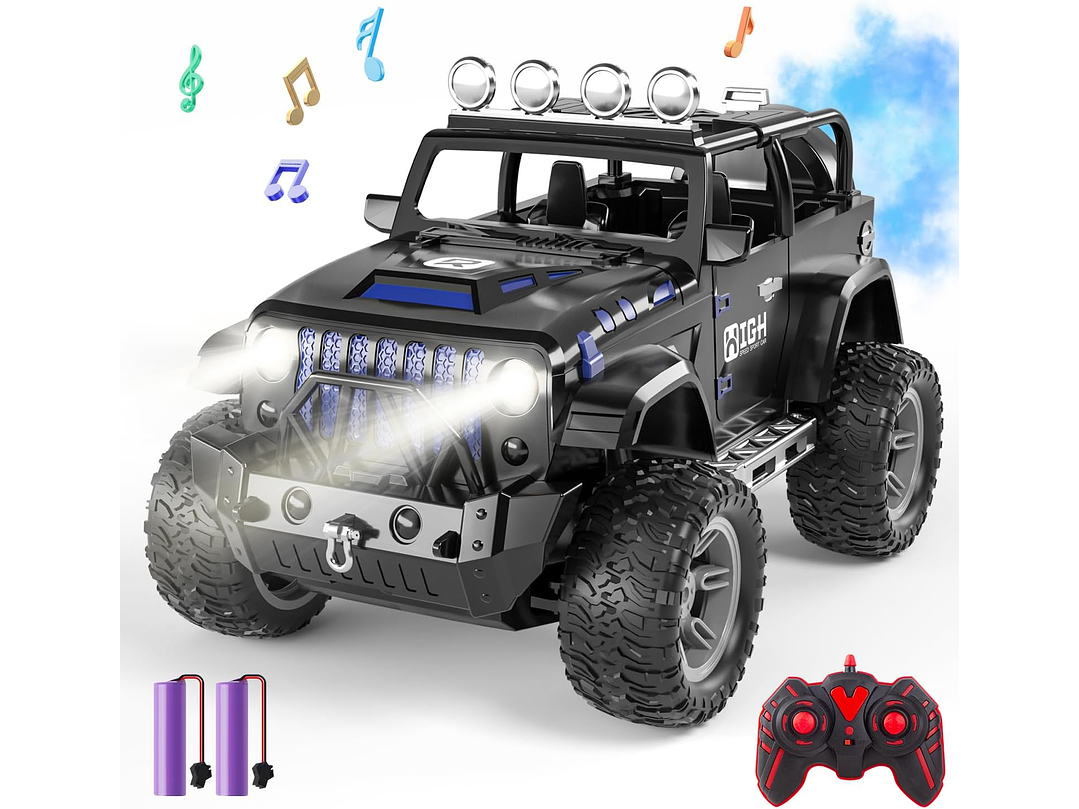  Auto De Control Remoto 1:16 Con Aerosol, Luces Y Sonido, 1