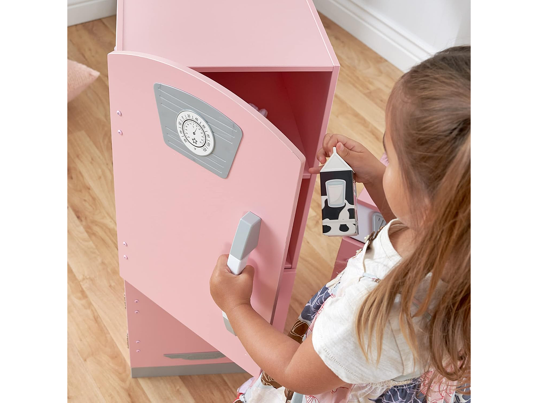 KidKraft Cocina y refrigerador rosado retro, Rosado 2