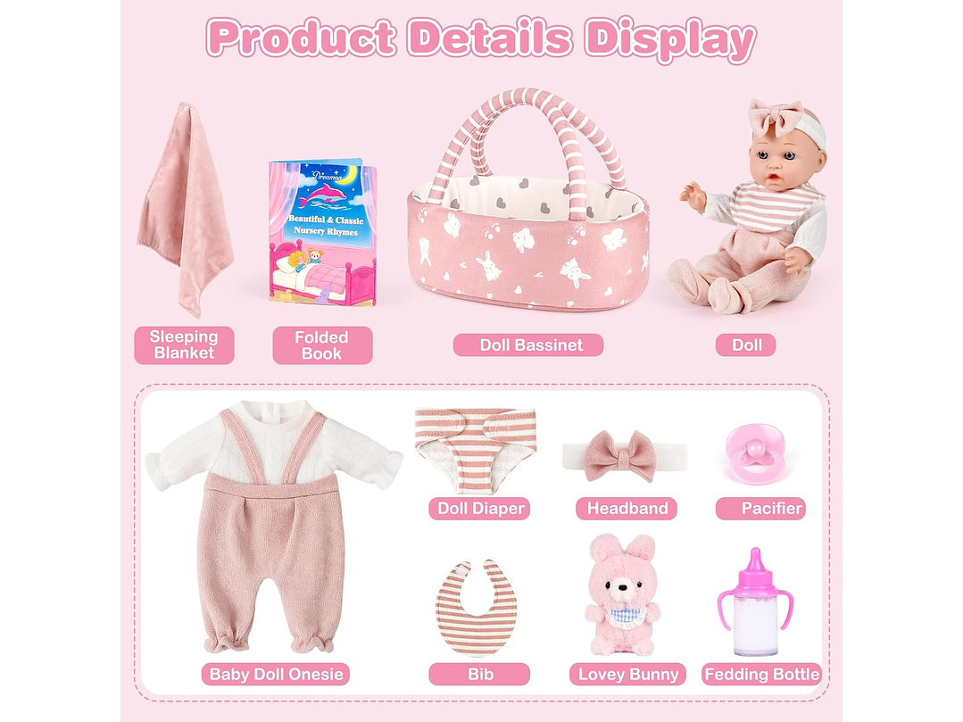  Dreamon Juego De Muñecas De Bebé 30Cm 6