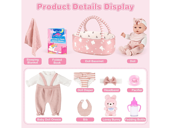  Dreamon Juego De Muñecas De Bebé 30Cm 6