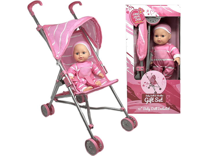 Muñeca De Bebé Con Juego De Coche 1