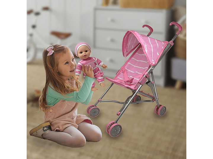 Muñeca De Bebé Con Juego De Coche 4