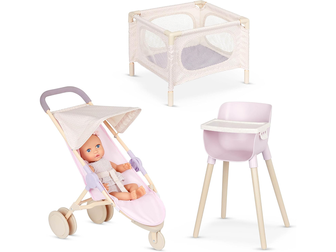 LullaBaby Paquete De Muñecas Y Accesorios Realistas 3