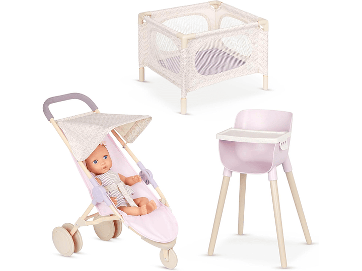 LullaBaby Paquete De Muñecas Y Accesorios Realistas 3