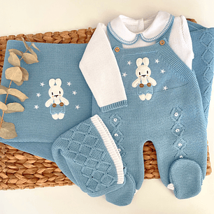 Set Primera Puesta Conejo Cobalto