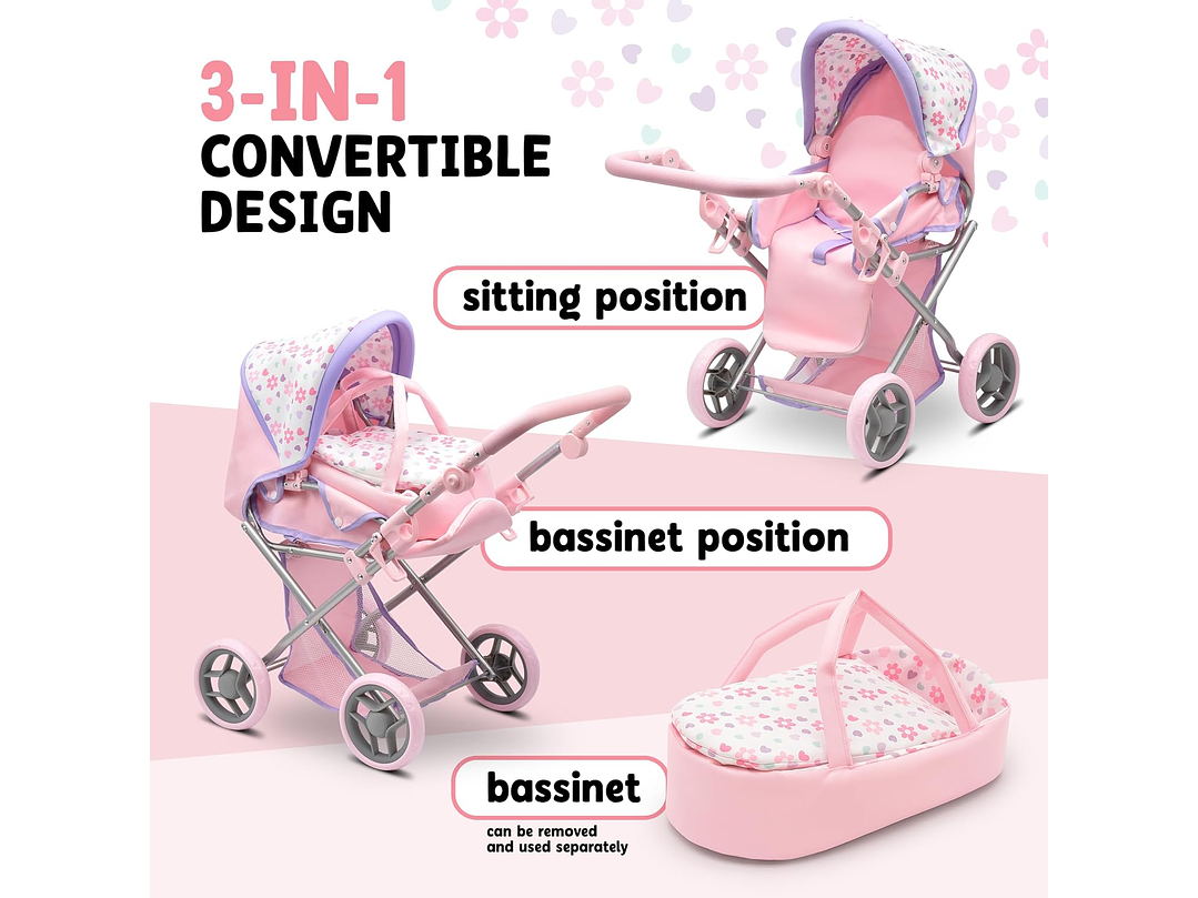 Juego Coche Moises De Muñeca 2