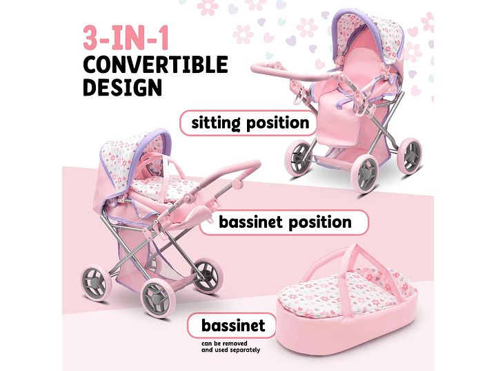 Juego Coche Moises De Muñeca 2