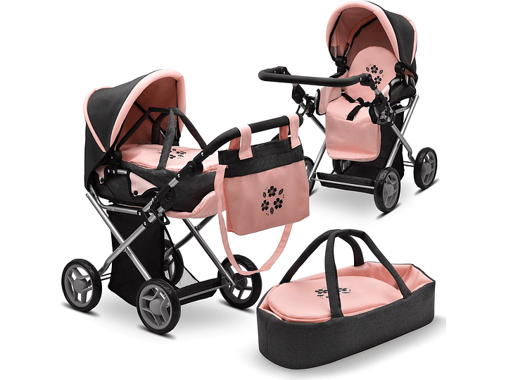 Juego Coche y Moises Para Muñeca 1