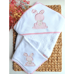 Set Toalla + Muselina Conejo Español