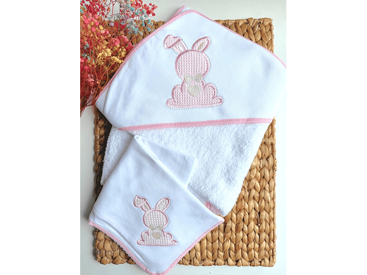 Set Toalla + Muselina Conejo Español 1