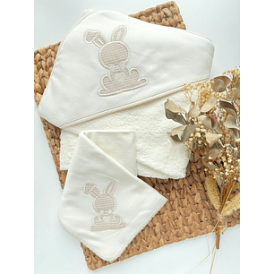 Set Toalla + Muselina Conejo Español