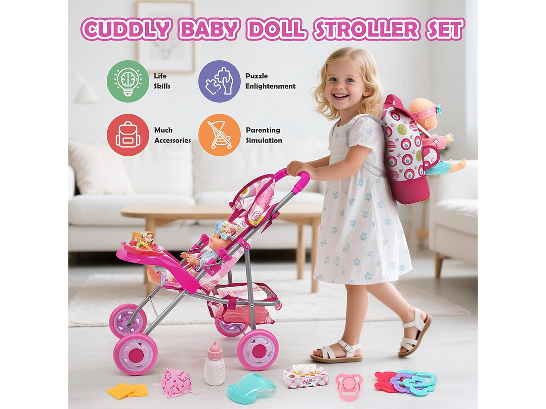 Juego De Cochecito De Muñeca 4