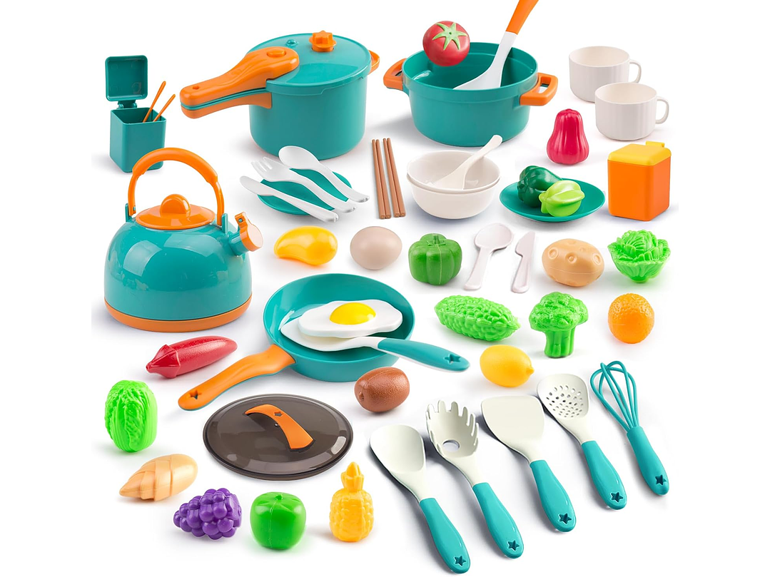 Juego de 60 piezas de mini accesorios de cocina para niños 1